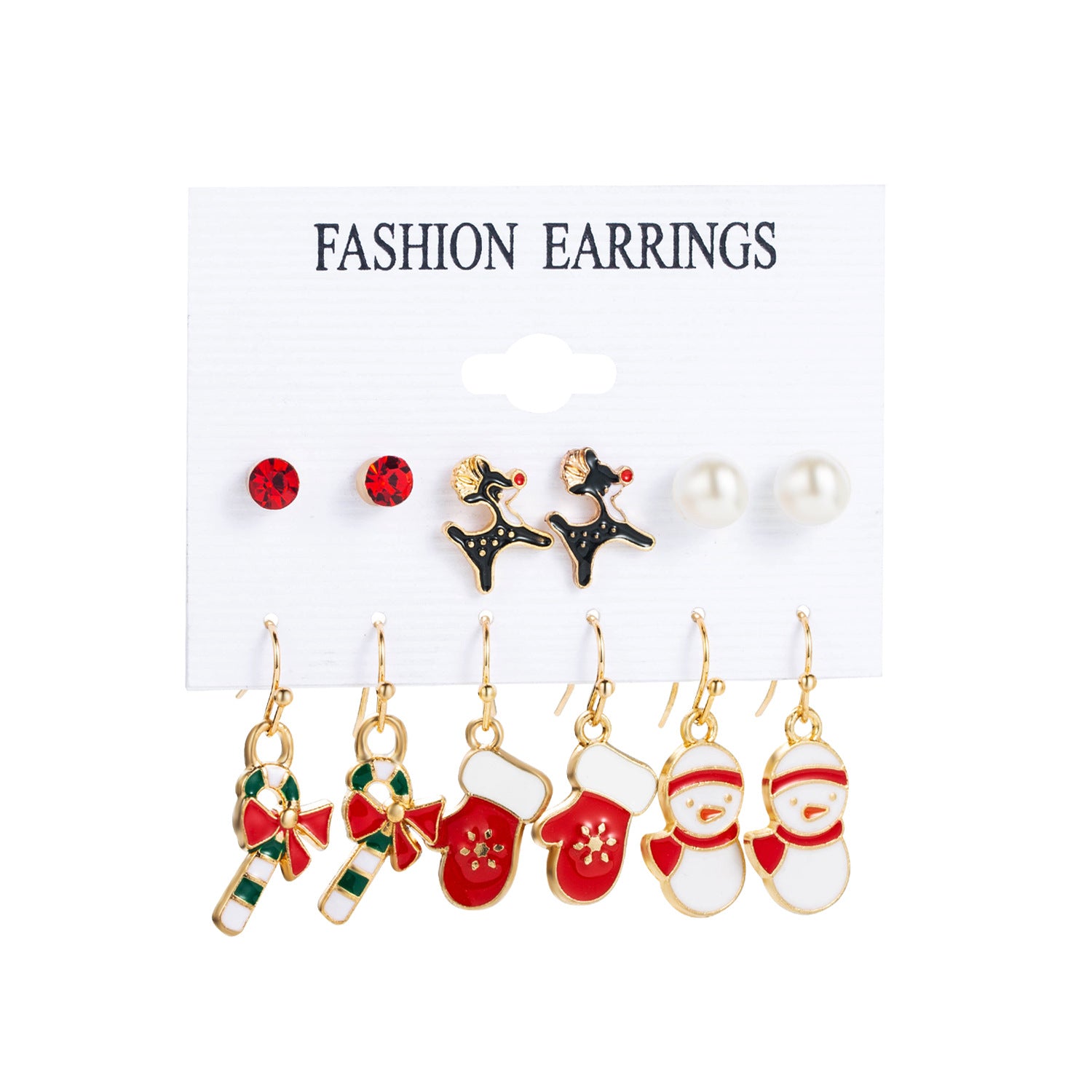 Wholesale 1set Christmas Oil Drop Earrings